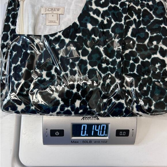 J. Crew Cotton Jacquard Leopard Print Sleeveless Dress Size 8 Womens - Picture 9 of 9